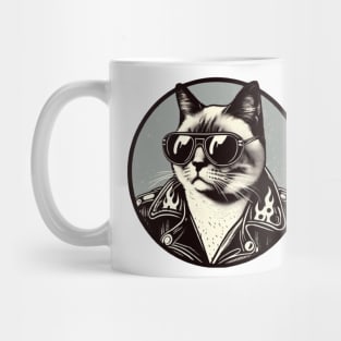 cool rock cat Mug